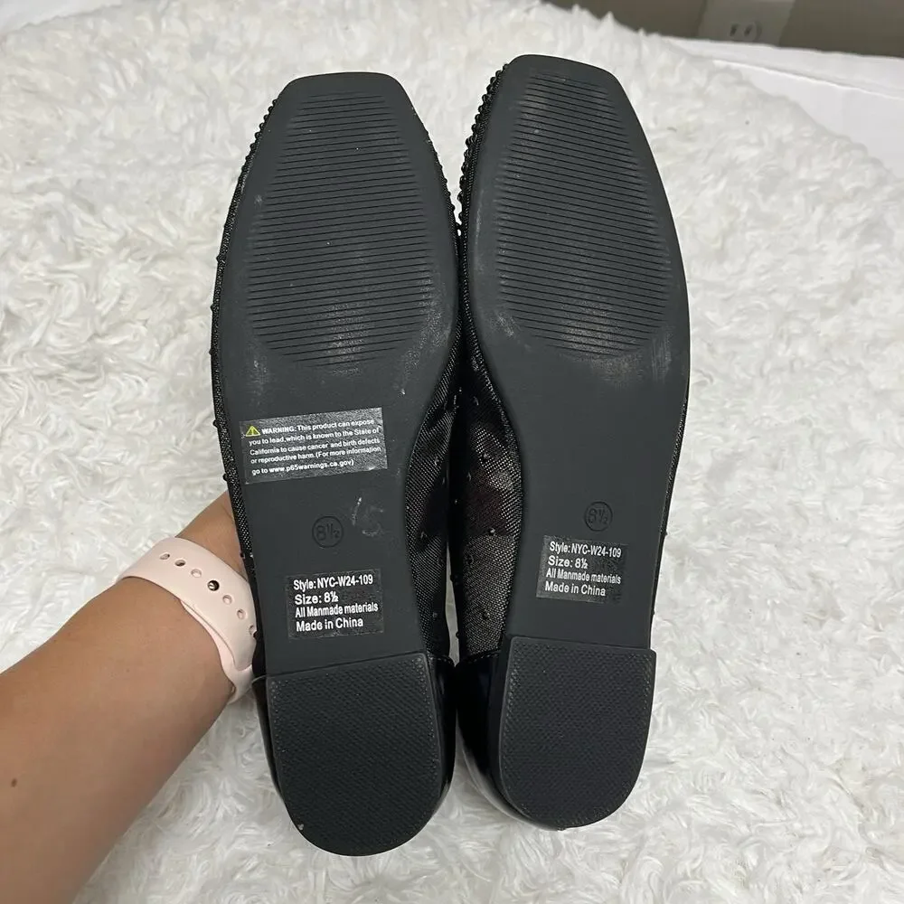 New York & Company Priya Ballet Flats black size US 8.5, style# NYC-W24-109